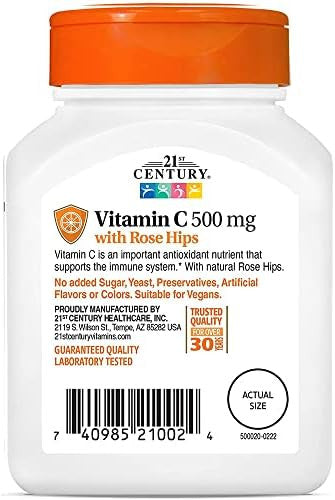 21St Century Vitamin C With Rose Hips 500 Mg 110 Tablets