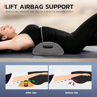 Dyhodu 3-In-1 Electric Back Massager Pillow Rechargeable Lumbar Support Cushion With Heat Vibration