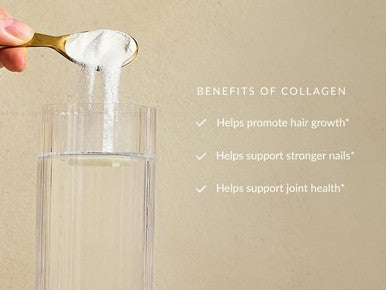 Beam Collagen Powder Collagen for Women Collagen with Hyaluronic Acid Collagen Peptides Type 1 and 3 with Biotin Grass Fed Bovine Third-Party Tested Best for Coffee Vitamin C 30 Servings