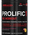Pescience Prolific-1 Pre Workout Powder For Men & Women With L-Citrulline Nitric Oxide Booster Energy Powder & Nootropic For Focus Preworkout Without Beta Alanine â€“ 25 Scoops Guava Pineapple Punch