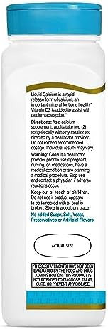 21St Century Calcium Plus D3 Liquid Filled Softgel 1200 Mg 90 Count