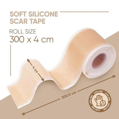 Frankos Medical Grade Silicone Scar Tape - 1.6" X 120" Roll-3M - Soft Scar Sheets For For All Scars Including C-Section, Tummy Tuck, Keloid, Acne, Burn, Injury, Surgical Scars, And More.