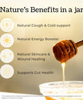 Airborne Manuka Honey 50+ New Zealand - Premium 100% Pure Raw Manuka Honey (17.85 oz)