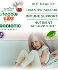 Lifeable Sugar Probiotics With Prebiotics Fiber For Kids " Great Tasting Natural Flavor Gummy Supplement " Keto Friendly Probiotic Chewable " 90 Gummies