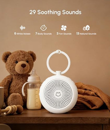 Tcnoll Portable White Noise Machine For Sleeping 29 Soothing Non-Looping Sounds For Adults & Kids 50H Babies Sleeping Sounds Machine Timer Memory Function Traveling For Relax-2026 Updated Version