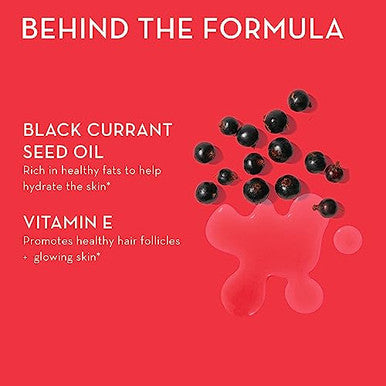 Hum Red Carpet Skin & Hair Supplement Black Currant Seed Oil For Glowing Skin & Strong Thicker Hair With Vitamin E & Omegas 3/6 Hair Growth Vitamins For Women (60Count)
