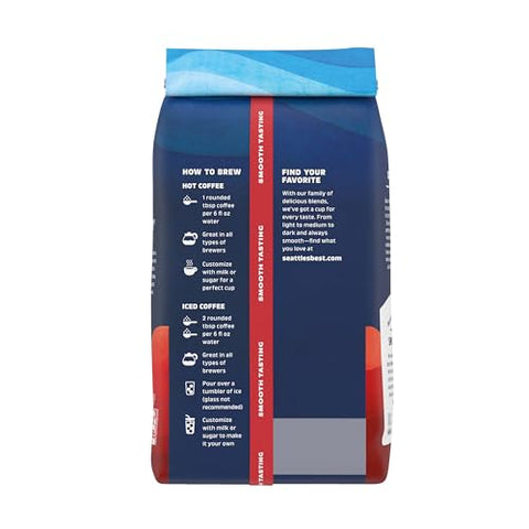 SeattleÃƒÂ¢Ã¢â€šÂ¬Ã¢â€žÂ¢s Best Coffee, Dark Roast Ground Coffee, Post Alley, 100% Arabica, 6 Bags (20 oz Each)
