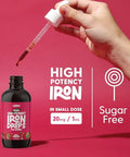 Llorens Pharmaceutical High Potency Iron Drops For Women 20Mg Elemental Iron (Polysaccharide Complex) Per 1Ml Gentle On Stomach Vegan Natural Sweeteners (Berry Daiquiri 4 Fl Oz)