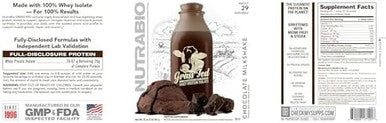 Nutrabio Grass Fed Whey Isolate Protein Powder - 25G of Protein Per Scoop - Sugar Natural Lean Muscle Protein Supplement - Chocolate Mikshake - 2 Pounds 29 Servings.