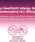 HealthA2Z Fexofenadine HCl 180mg 24-Hour Allergy Relief