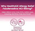 HealthA2Z Fexofenadine HCl 180mg 24-Hour Allergy Relief