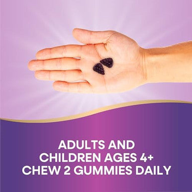 Nature'S Way Sambucus Zero Sugar Immune Gummies, Daily Immune Support, Black Elderberry Extract, Vitamin C, Vitamin D3, Zinc, Sugar Free, Sugar Alcohol Free, Plant-Based Sweeteners, 70 Gummies