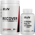 BARE PERFORMANCE NUTRITION BPN Strong MultiVitamin 30 Day Supply + Recover PostWorkout Muscle Recovery Drink Mix Fruit Punch 25 Servings Foundational Health + PostWorkout Recovery Bundle