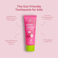 Gutology Kids Natural Probiotic Hydroxyapatite Toothpaste Fluoride Free Toothpaste Remineralising Enamel Repair Suitable For Children 2 Helps Sensitive Teeth - Wild Strawberry Flavour 3Oz