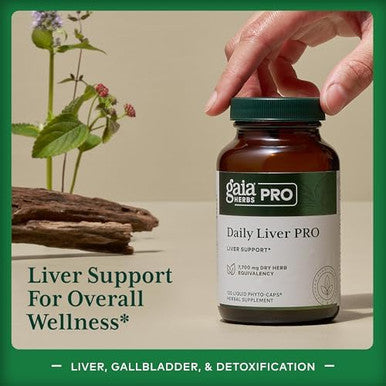 Gaia Herbs Pro Daily Liver Pro Natural Liver Support With Milk Thistle Licorice Root Turmeric Root & More Vegan Organic & Gluten 120 Liquid Phytocaps (60 Servings)