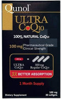 Qunol Ultra -100% Soluble 100mg - 3X Better Absorption Q10-30 Softgels (Pack of 3) 90 Day Supply