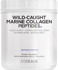 Codeage Marine Collagen Powder - Wild-Caught Hydrolyzed Fish Collagen Peptides - Type 1 & 3 Collagen Protein Supplement - Amino Acids For Skin Hair Nails - Paleo Friendly Non-Gmo 15.87 Ounces