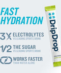 Dripdrop Hydration Electrolyte Powder Packets Watermelon Berry Orange Lemon & Zero Sugar Lemon Lime 64 Count