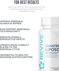 Revive Md Chasteberry Supplement For Women - Chaste-Berry Liposomal (Vitex Agnus-Castus) - Supports Women'S Health Hormone Balance & Fertility - 30 Tablets