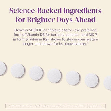 Barimelts Vitamin D3 + K2-90 Fast-Dissolving Tablets (3-Month Supply) - Bariatric Vitamins For Women With Vitamin D3 5000 Iu And K2 As Mk-7, Natural Apple FlavorÃƒÂ¢Ã¢â€šÂ¬Ã¢â‚¬Â¹