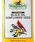 Wagner's 76027 Black Oil Sunflower Wild Bird Food, 25-Pound Bag