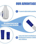 Comayjohn Respiratory TrainerExercise EquipmentAdjustable Pressure Setting Custom Resistance Easy To Clean Easy To Carry.