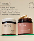 Arrae Calm Cortisol Manager 60 Stress and Panic Relief Capsules Mood Support Supplement w L Theanine Inositol Passionflower and Magnesium to Help You Feel Zen