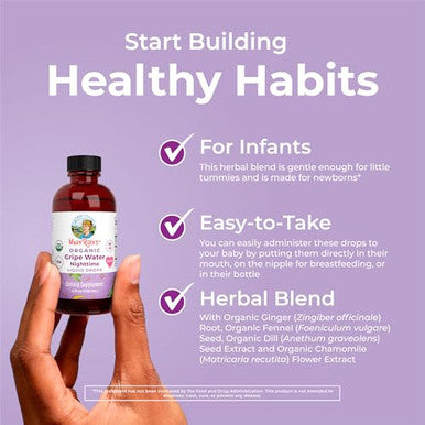 Maryruth's Usda Organic Nighttime Gripe Water For Babies By Maryruth's 60 Servings 4 Oz
