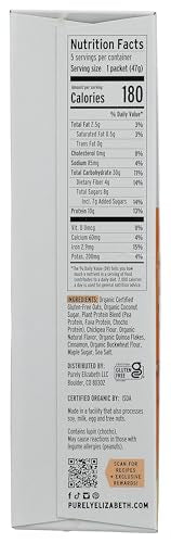 Purely Elizabeth Maple Cinnamon Roll Instant Protein Oatmeal, 7.6 Ounce