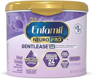 Enfamil Neuropro Gentlease Baby Formula Brain Building Dha Humo6 Immune Blend Promote Softer Stools Reusable Tub 19.5 Oz