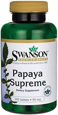 Swanson Papaya Supreme 50 Milligrams 300 Tabs Enzyme
