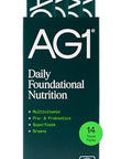 Ag1 Athletic Greens Powder Supplement Improve Gut Health Multivitamin Probiotic Gluten Vegan And Keto Friendly 75 Vitamins (Travel Packs 14 Count) Classic Formula