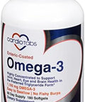 Cardiotabs Omega3 Entericcoated Fish Oil Supplements Triglyceride Form 1100 Mg Total Omega3 Fatty Acids Nondairy And Gluten Special Enteric Coated Softgels For No Fishy Burps 180 Count