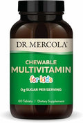 Dr. Mercola Chewable Multivitamin for Kids 28 Vitamins and Minerals 0g Sugar NonGMO GlutenFree and SoyFree Natural Orange Flavor 60 Tablets