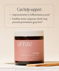 Arrae Calm Cortisol Manager 60 Stress and Panic Relief Capsules Mood Support Supplement w L Theanine Inositol Passionflower and Magnesium to Help You Feel Zen