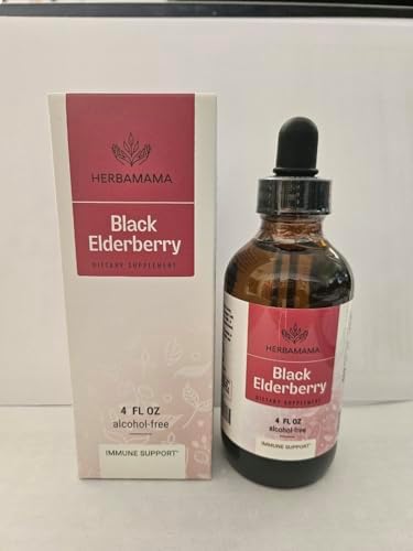 Herbamama Brain Support & Elderberry Extract Kit - Bundle Of Brain Support Gummies & Black Elderberry Tincture 4 Fl Oz - Vegan Non-Gmo Alcohol- - 2 Pack