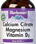 Bluebonnet Nutrition Calcium Citrate Magnesium Plus Vitamin D3 Caplets Bone Health & Muscle Relaxation Non Gmo Gluten Soy & Milk Kosher White 90 Count