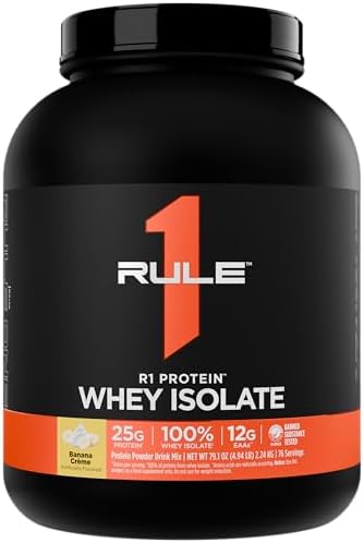 Rule 1 Proteins Whey Isolate With 25G Protein & 6G Bcaa Exclusively From Isolated & Hydrolyzed Sources For Workout Recovery (2 Pounds Vanilla Crame)