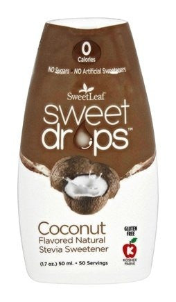 Sweetleaf Sweet Drops - Flavored Stevia Liquid Sweetener Stevia Extract Zero Calories Gluten Keto Friendly Non GMO Natural Flavors Sugar Alternative - Coconut 1.7 Fl Oz (Pack of 2)