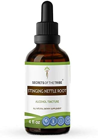 Secrets of the Tribe -Stinging Nettle Root Tincture Alcohol Extract, Stinging Nettle (Urtica Dioica) Dried Root 4 OZ
