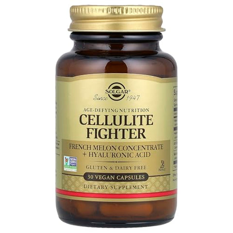 Solgar Cellulite Fighter Skin Vitamin And Mineral Supplement Support Smooth Skin With French Melon Concentrate Hyaluronic Acid And Vitamin C Supplement Age-Defying Nutrition For Women 30 Servings