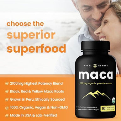 Nutrachamps Complete Hormonal & Metabolic Support: Maca & Berberine Duo