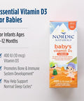 Nordic Naturals Baby S Vitamin D3 Unflavored - 0.76 Oz - 400 Iu Vitamin D3 - Healthy Bones Immune System Support Normal Sleep Rhythms - Non-Gmo Certified Vegetarian 90 Servings