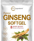 Micro Ingredients Red Panax Ginseng Supplement 300 Softgels High Potency Korean Ginseng Root Extract Supports Energy & Immune Health Non-Gmo