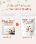 Monk Fruit Sweetener with Erythritol Granules, 4 Pounds, No After Taste, 1:1 White Sugar Substitute, Keto Diet Friendly, Zero Calorie, Natural Sweetener for Drinks, Coffee, Tea, Cookies, No-GMO, Vegan