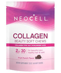 Neocell Collagen Beauty Soft Chews With Vitamin C And Hyaluronic Acid For Hair Skin And Nail Health Fruit Punch Soft Chews 60 Count 1 Bag