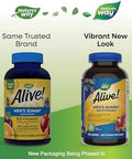 Nature'S Way Alive Men'S Daily Gummy Multivitamin, Supports Energy Metabolism & Muscle Function, B-Vitamins, Gluten-Free, Vegetarian, Fruit Flavored, 150 Gummies (Packaging May Vary)