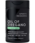 Sports Research Oil Of Oregano 9500Mg W/Black Seed Oil & Coconut Mct Oil - Antioxidant Combination Supplement Rich In Thymoquinone & Carvacrol - Gluten Free Non-Gmo 60 Softgels