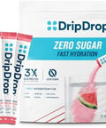 Dripdrop Sugar Hydration Packets Zero Classic Variety Pack Single Serve Electrolytes Powder Drink Mix Lemon Lime Watermelon Peach Passion Fruit Nongmo Gluten Vegan 32 Sticks