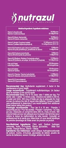 Nutrazul Multivitamin Effervescent Tablets 60 Tablets Immune Support With 9 Essential Vitamins Perfect For Daily Wellness For Adults & Kids Orange Flavor